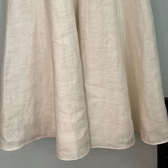 Lauren Ralph Lauren 100% Linen Sleeveless Crossover V Neck Swing MIDI Dress 2 - Picture 9 of 14